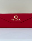 Embossed Folding Case - Red - Eyewear Accessories - Velvet Eyewear