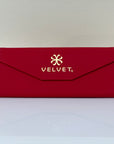Embossed Folding Case - Red - Velvet Eyewear