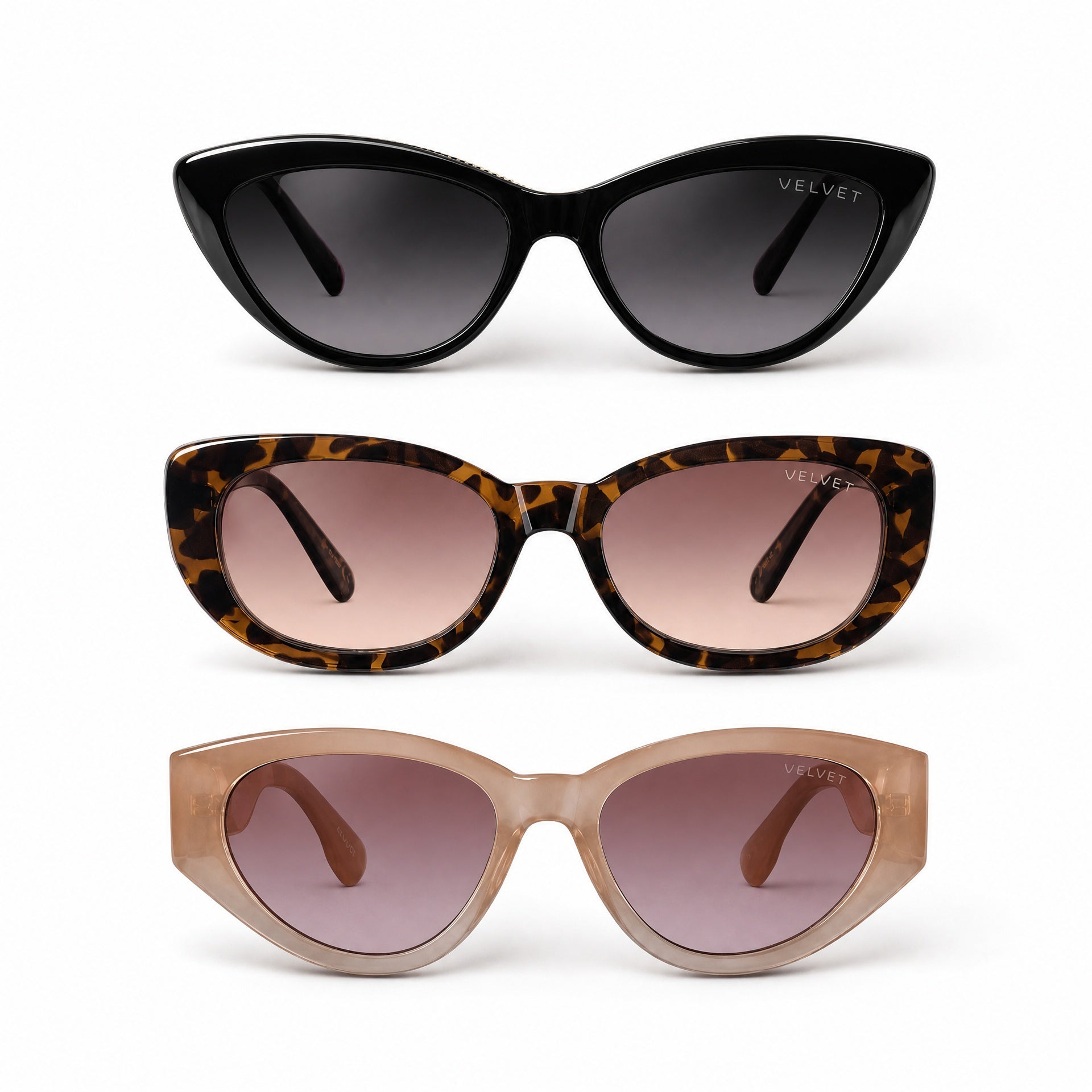 Velvet Eyewear® Cat Eye Small Sunglass Style Box | Set of 3  display picture 1