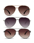 Shop this set of three small size aviator sunglasses curated for a woman that wears aviators