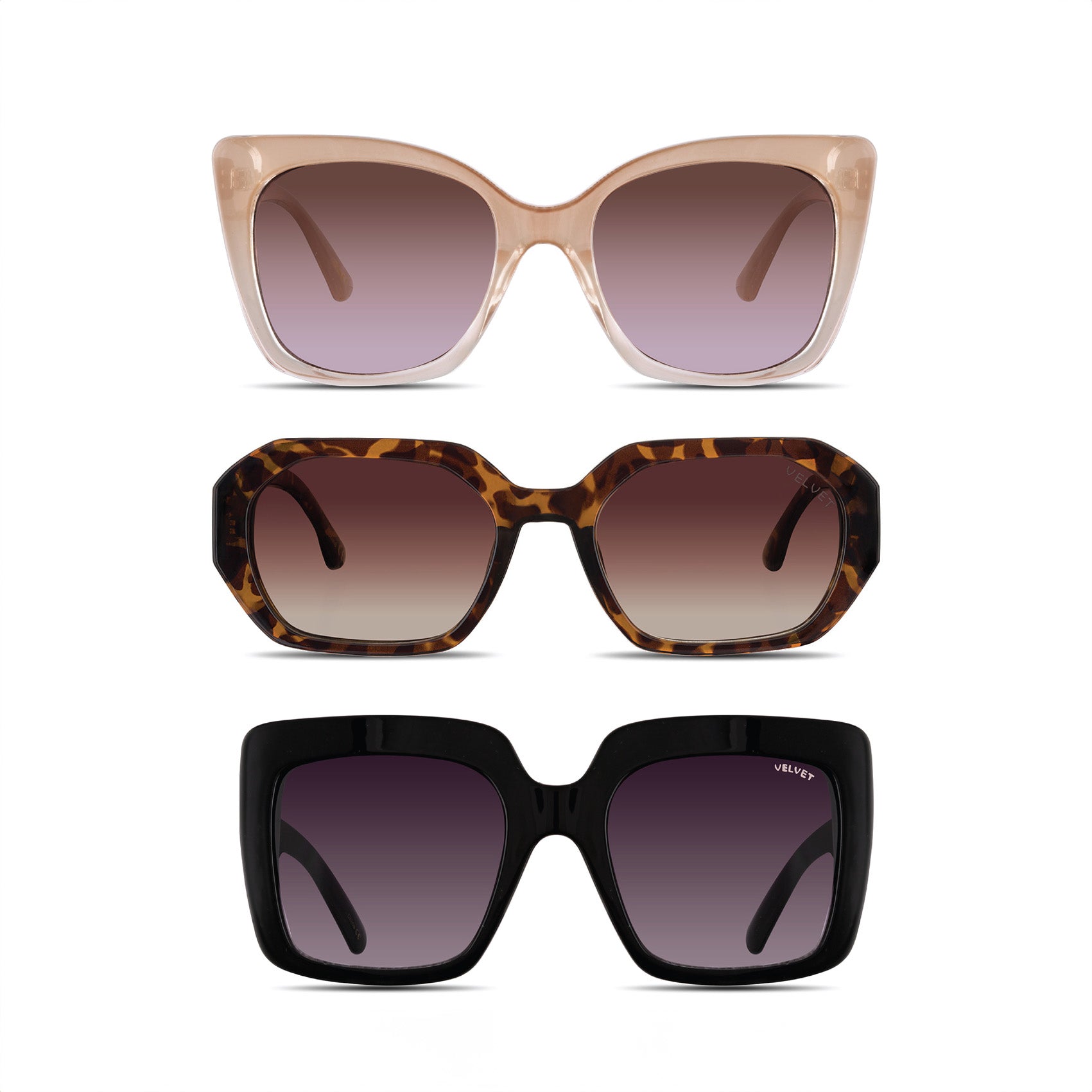 Velvet Eyewear® Round Face Shape Sunglass Style Box