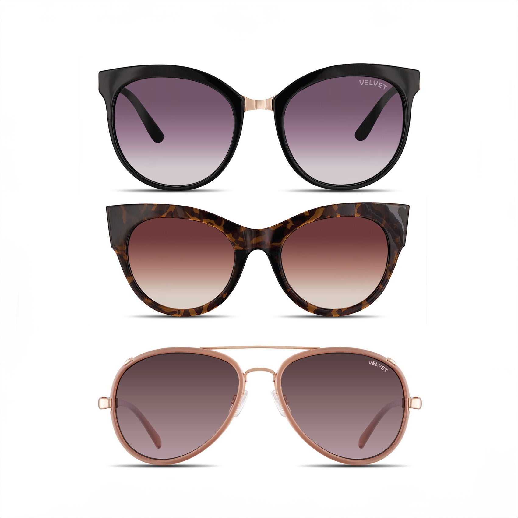 new goggles style Velvet Eyewear Square Face Shape Sunglass Style Box
