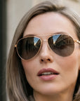 Bonnie-Polarized for Women by Velvet Eyewear. Best for Oval, Round, Heart, and Square Face Shapes. Spring, Summer, and Autumn Palette.