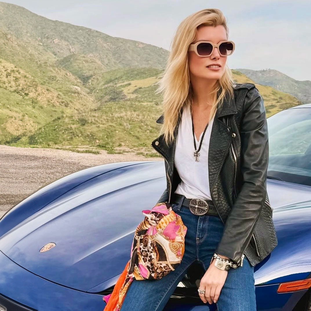 Velvet Eyewear® Nina Octagon Sunglasses | Unique & Stylish display picture 3