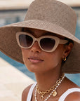 Audrey Hat for Women by Velvet Trends. Best for all face shapes. Best for Summer, Spring, and Autumn Seasonal color palettes.