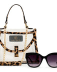 Mini Leopard Bag & Jane Black - Velvet Eyewear