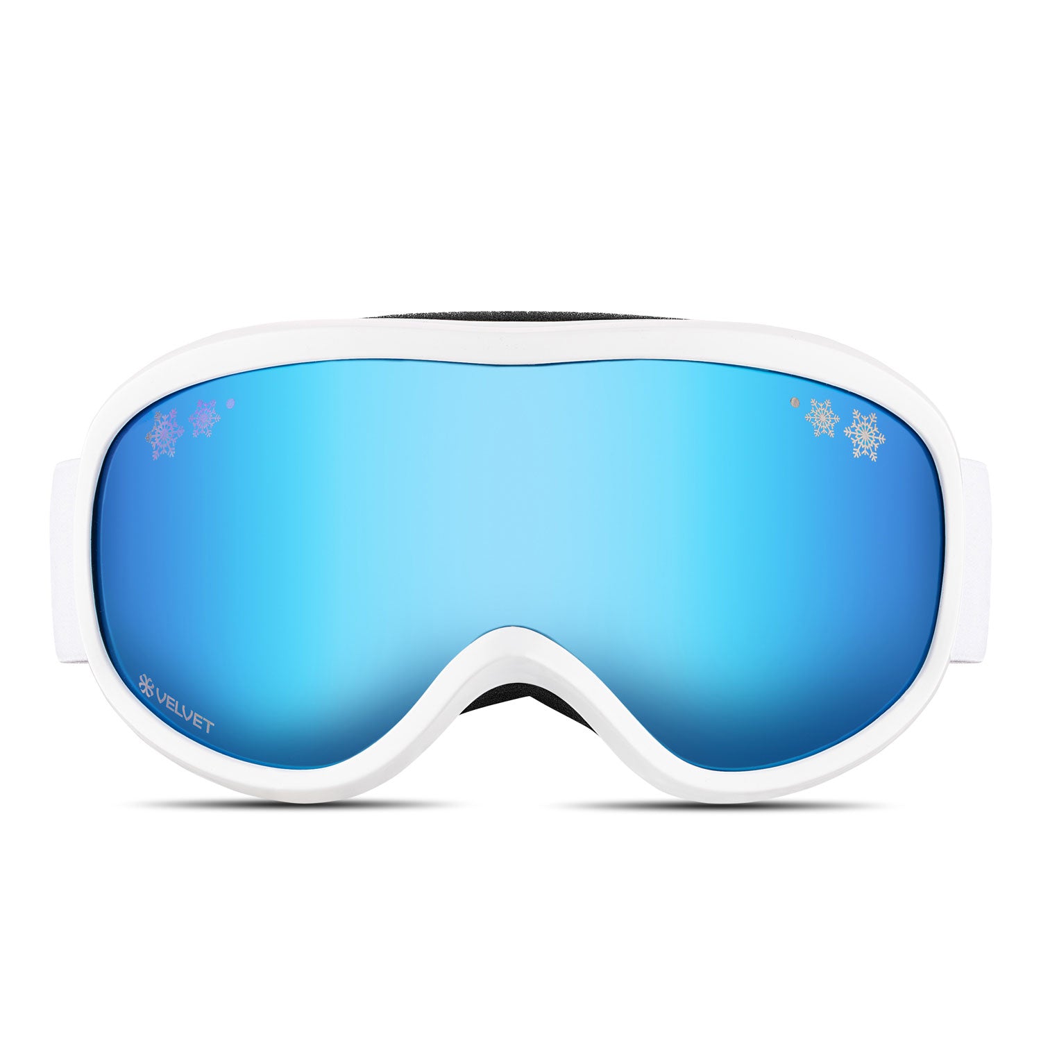 Mirrored ski goggles