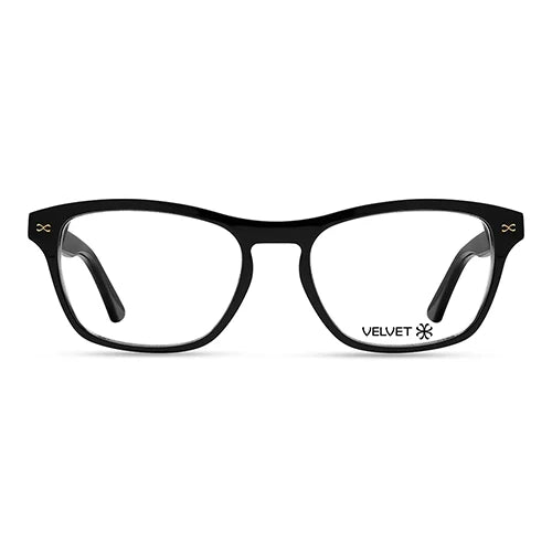 Billie Black rectangle readers and blue light glasses for women, medium fit 54-13-138.