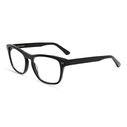Billie Black rectangle readers and blue light glasses for women, medium fit 54-13-138.