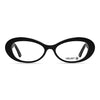 Bridget Black oval readers and blue light glasses for women, small to medium fit 53-16-135.
