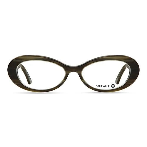 Bridget Dark Olive oval readers and blue light glasses for women, small to medium fit 53-16-135.