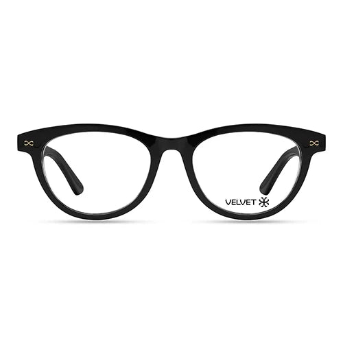 Carol Black oval readers and blue light glasses for women, medium fit 51-17-138.
