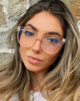 HAILIE - Pink READER Velvet Eyewear   