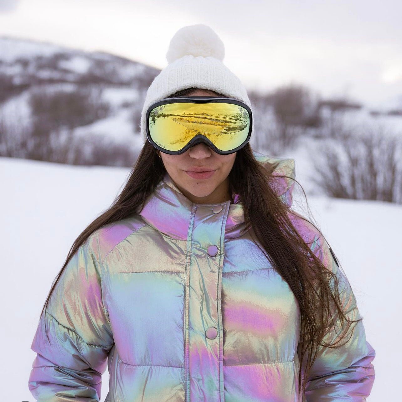 The Flurry Snow Goggle - Black GOGGLES Velvet Eyewear   