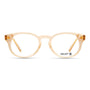 Ilene Nude round readers and blue light glasses for women, small to medium fit 47-19-140.