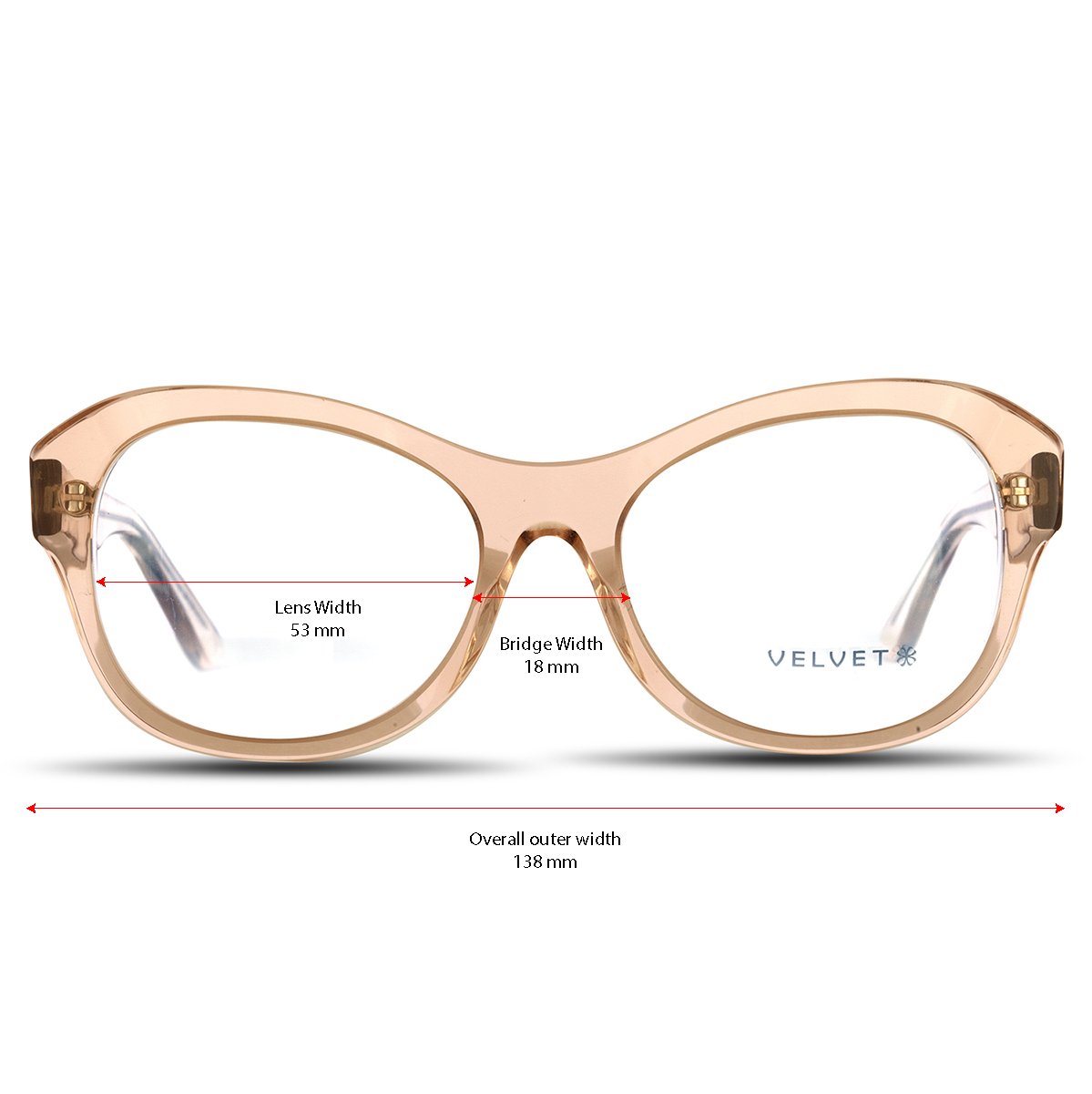 Jen Nude square readers and blue light glasses for women, medium fit 53-18-135.