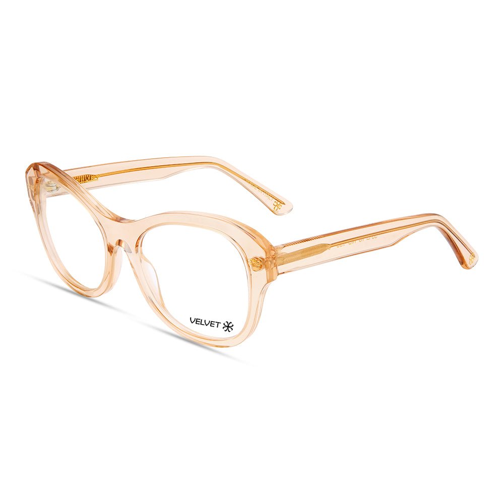 Jen Nude square readers and blue light glasses for women, medium fit 53-18-135.