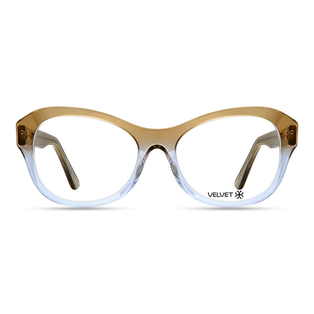 Jen Umbre Nude square readers and blue light glasses for women, medium fit 53-18-135.