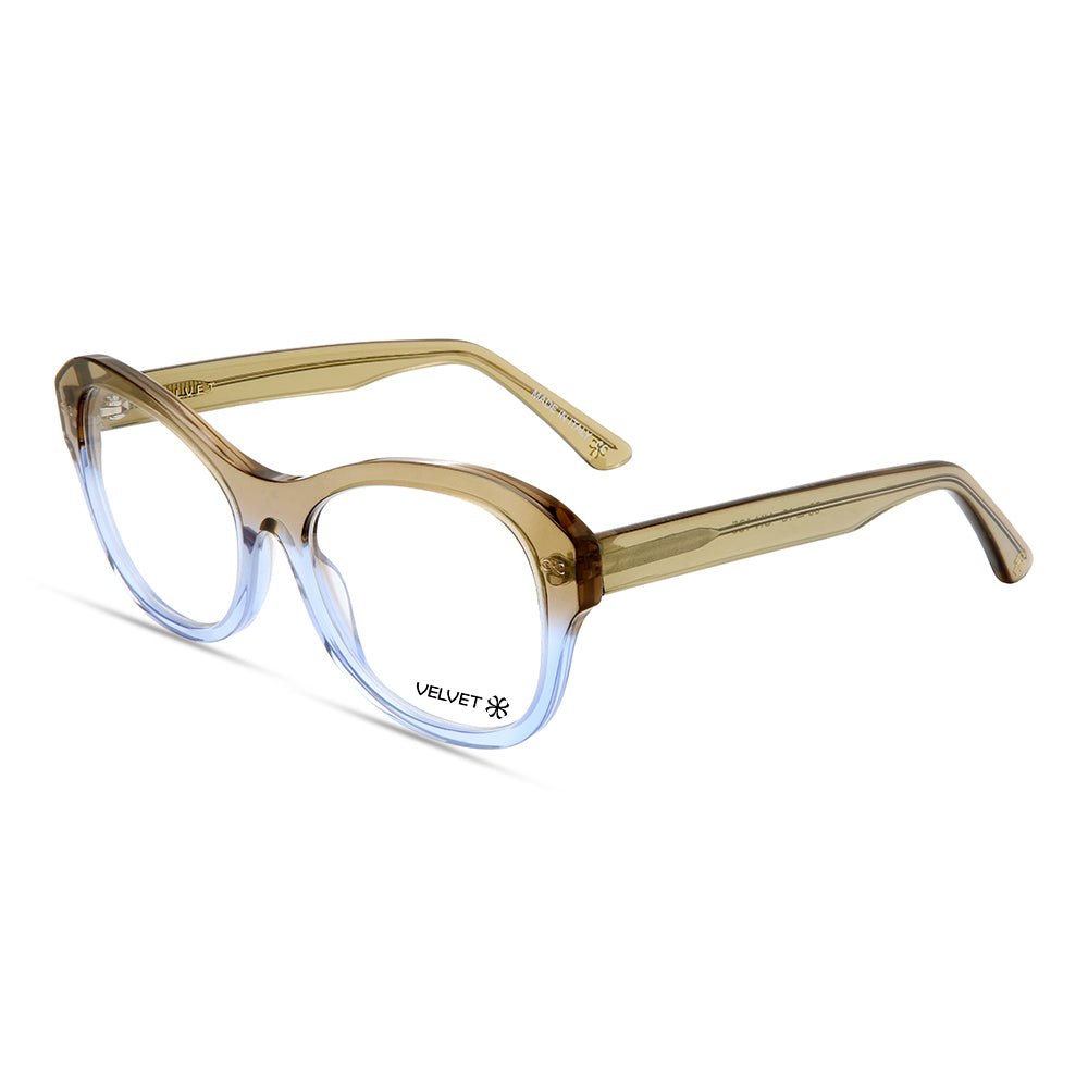 Jen Umbre Nude square readers and blue light glasses for women, medium fit 53-18-135.
