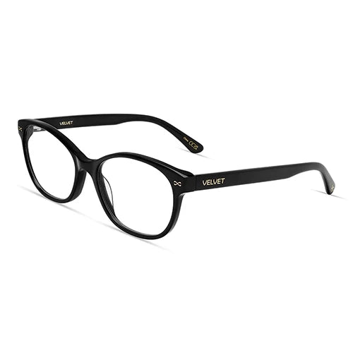 Joan Black oval readers and blue light glasses for women, medium fit 55-15-138.