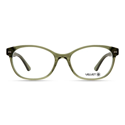 Joan Crystal Green oval readers and blue light glasses for women, medium fit 55-15-138.