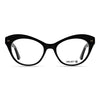 Minnie Black cat eye readers and blue light glasses for women, medium fit 54-15-138.