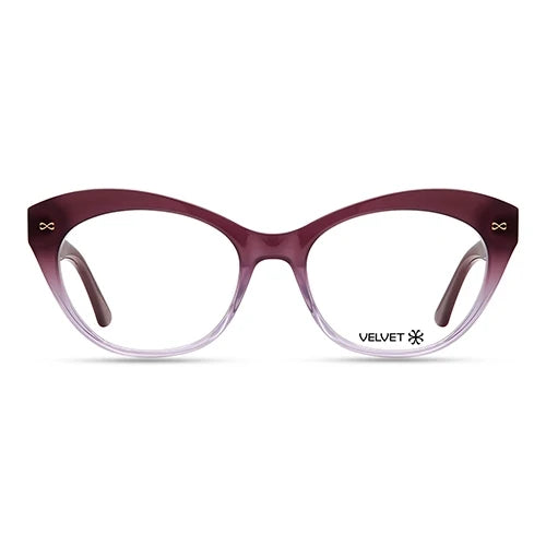 Minnie Gradient Plum cat eye readers and blue light glasses for women, medium fit 54-15-138.