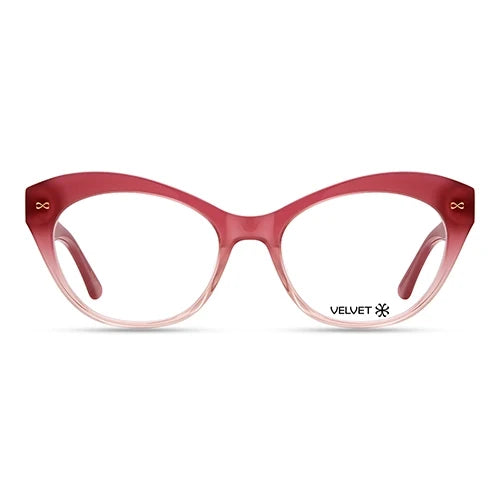 Minnie Gradient Red cat eye readers and blue light glasses for women, medium fit 54-15-138.