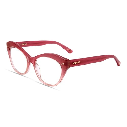 Minnie Gradient Red cat eye readers and blue light glasses for women, medium fit 54-15-138.
