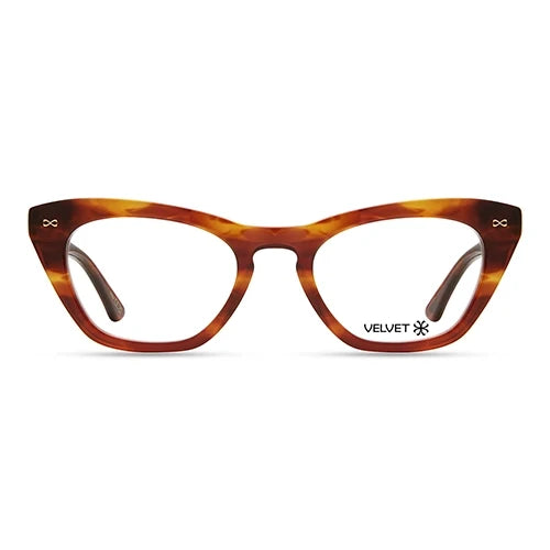 Stevie Light Tortoise bio-based cat-eye readers and blue light glasses for women, medium fit 51-20-138.