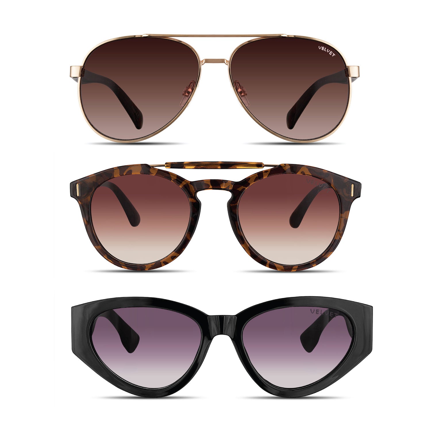 Velvet Eyewear® Oval Face Shape Sunglass Style Box
