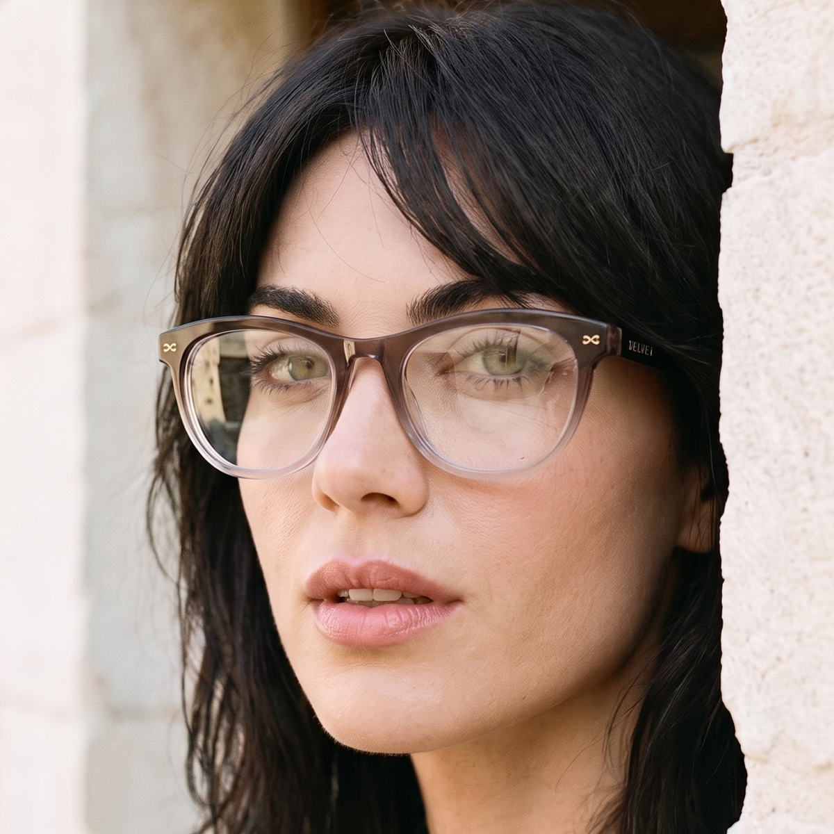 Carol Grey oval readers and blue light glasses for women, medium fit 51-17-138.