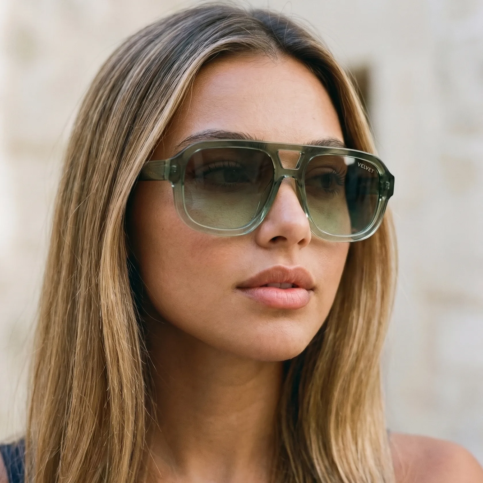 Dani polarized oversized aviator sunglass style for Women by Velvet Eyewear. Best for Oval, Round, and Heart Face Shapes. Best for seasonal color palettes Spring, Summer and Fall