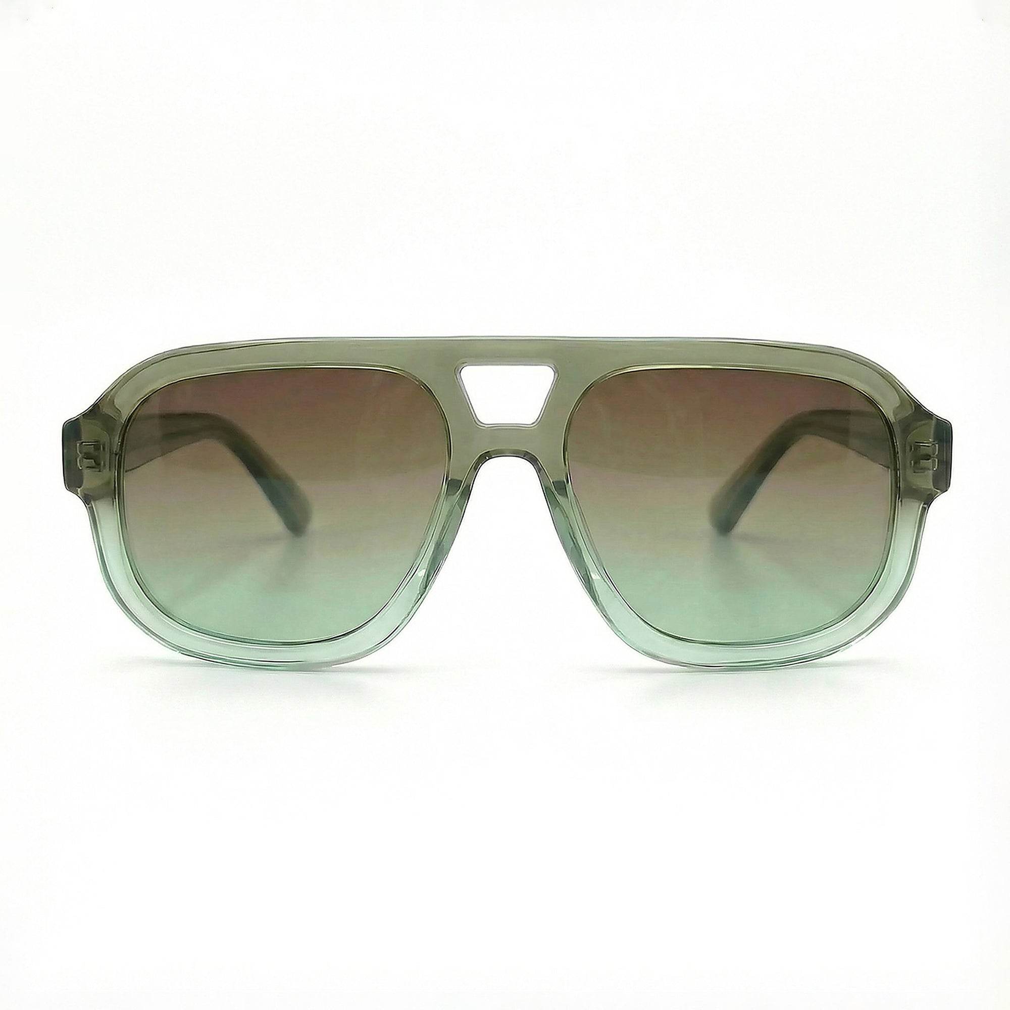 Front view of the Dani polarized sunglass style for Women by Velvet Eyewear. Best for Oval, Round, and Heart Face Shapes. Best for seasonal color palettes Spring, Summer and Fall