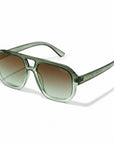 Side view of Dani polarized oversized aviator sunglass style for Women by Velvet Eyewear. Best for Oval, Round, and Heart Face Shapes. Best for seasonal color palettes Spring, Summer and Fall