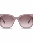 Jane by Velvet Eyewear. Polarized sunglass in lavender. Designed for Oval, Square, and Heart Face Shapes. Great for all seasonal color palettes. Front view.