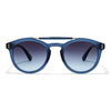 Velvet Eyewear Amelia navy polarized sunglasses, three-quarter view