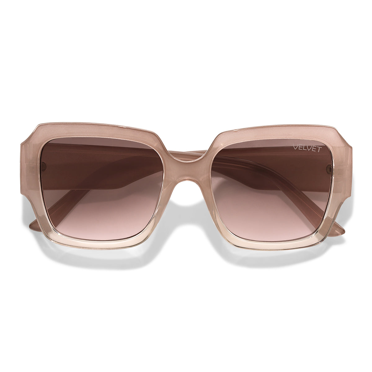 Velvet Eyewear Angel blush polarized sunglasses, front view
