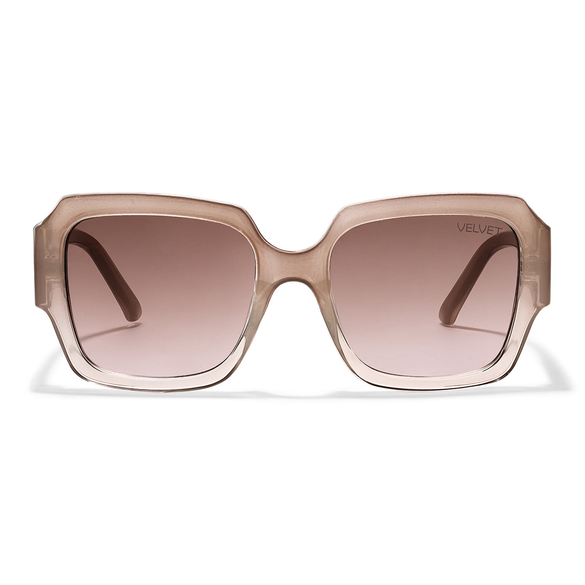 Velvet Eyewear Angel blush polarized sunglasses, three-quarter view