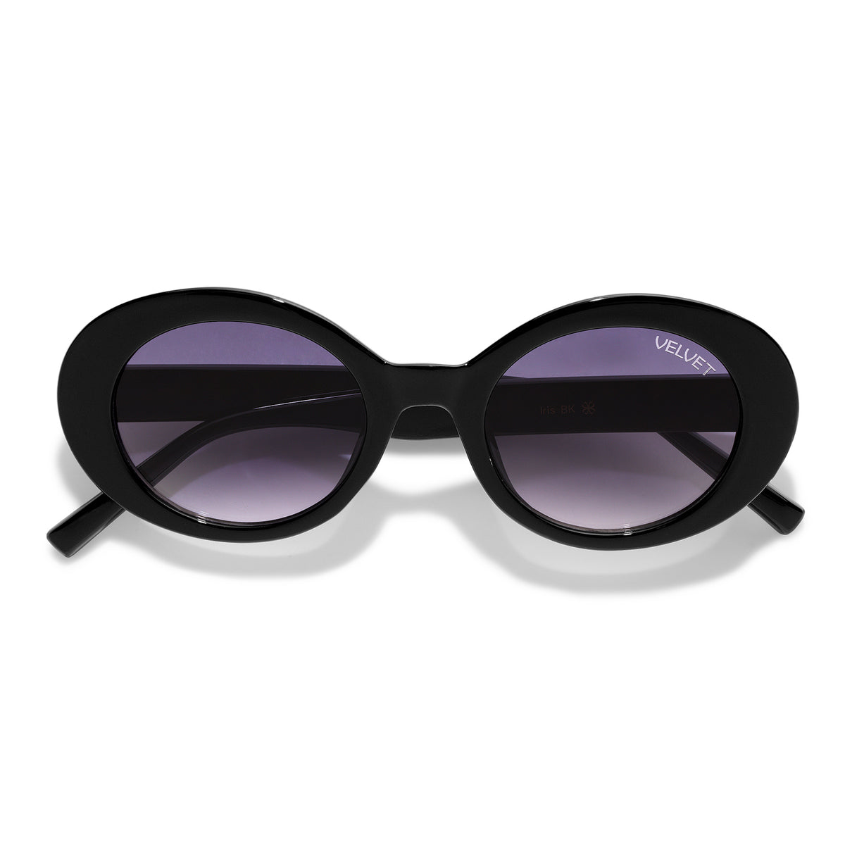 Velvet Eyewear Iris black polarized sunglasses, front view