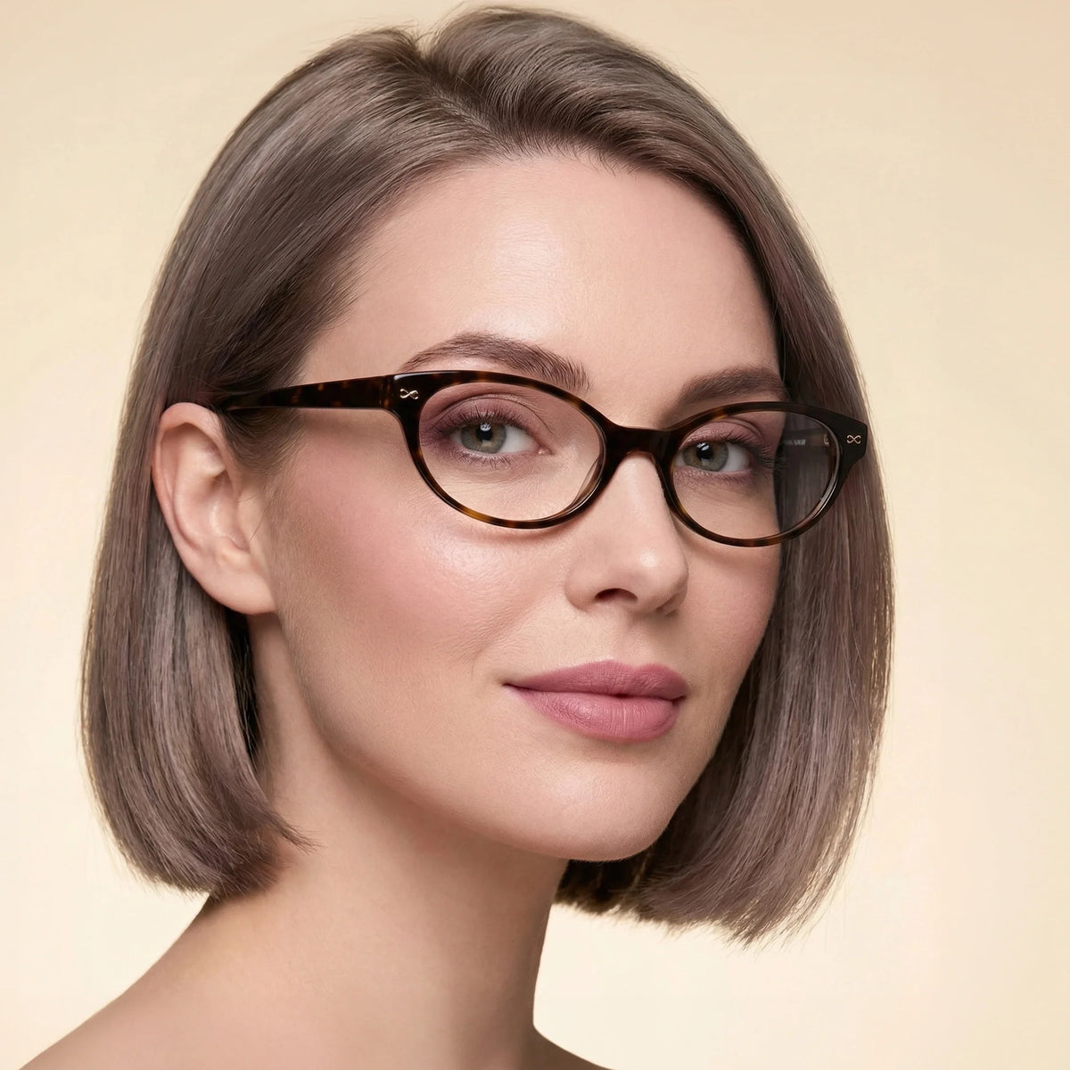 Kat Tortoise cat eye readers and blue light glasses for women, small fit 52-16-135.