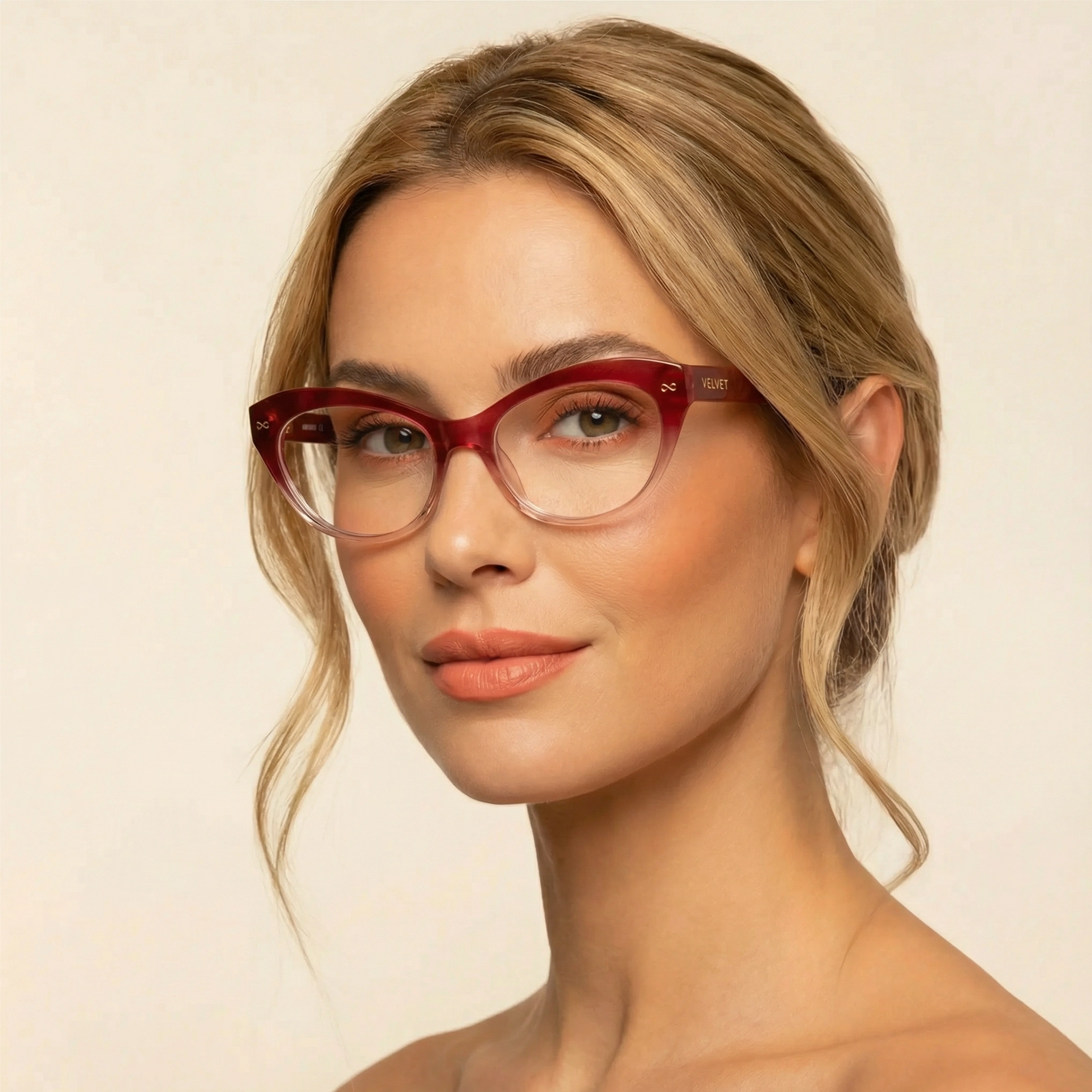 Minnie Bio-Based, eco friendly optical frames for women. Fits suqare, oval, and heart face shapes best. Best for Spring and Summer seasonal color palettes.
