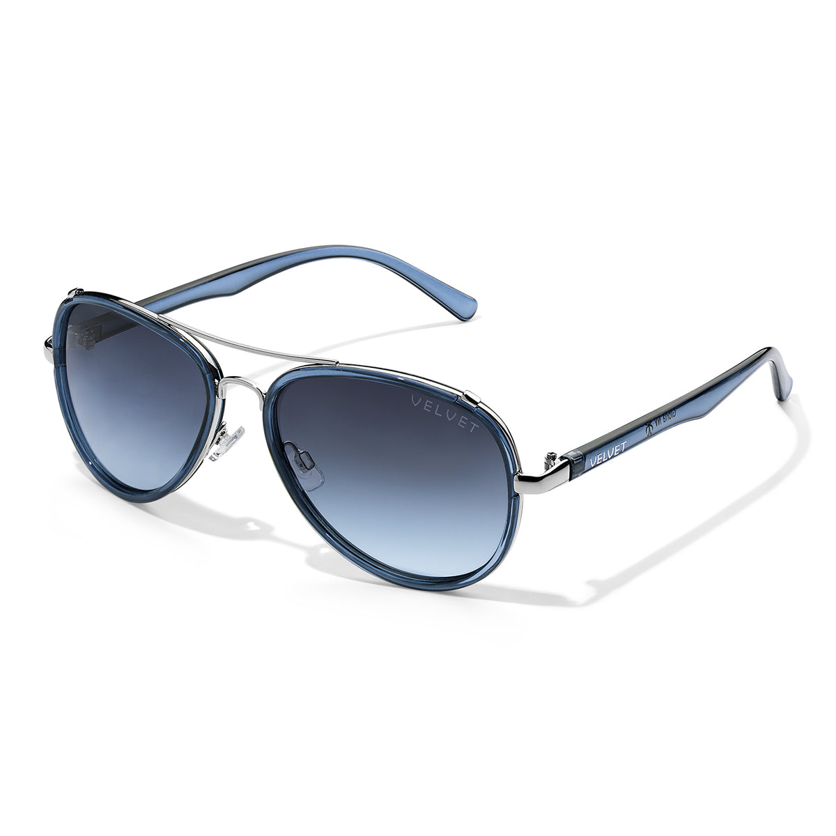 Velvet Eyewear Gloria navy sunglasses, side view