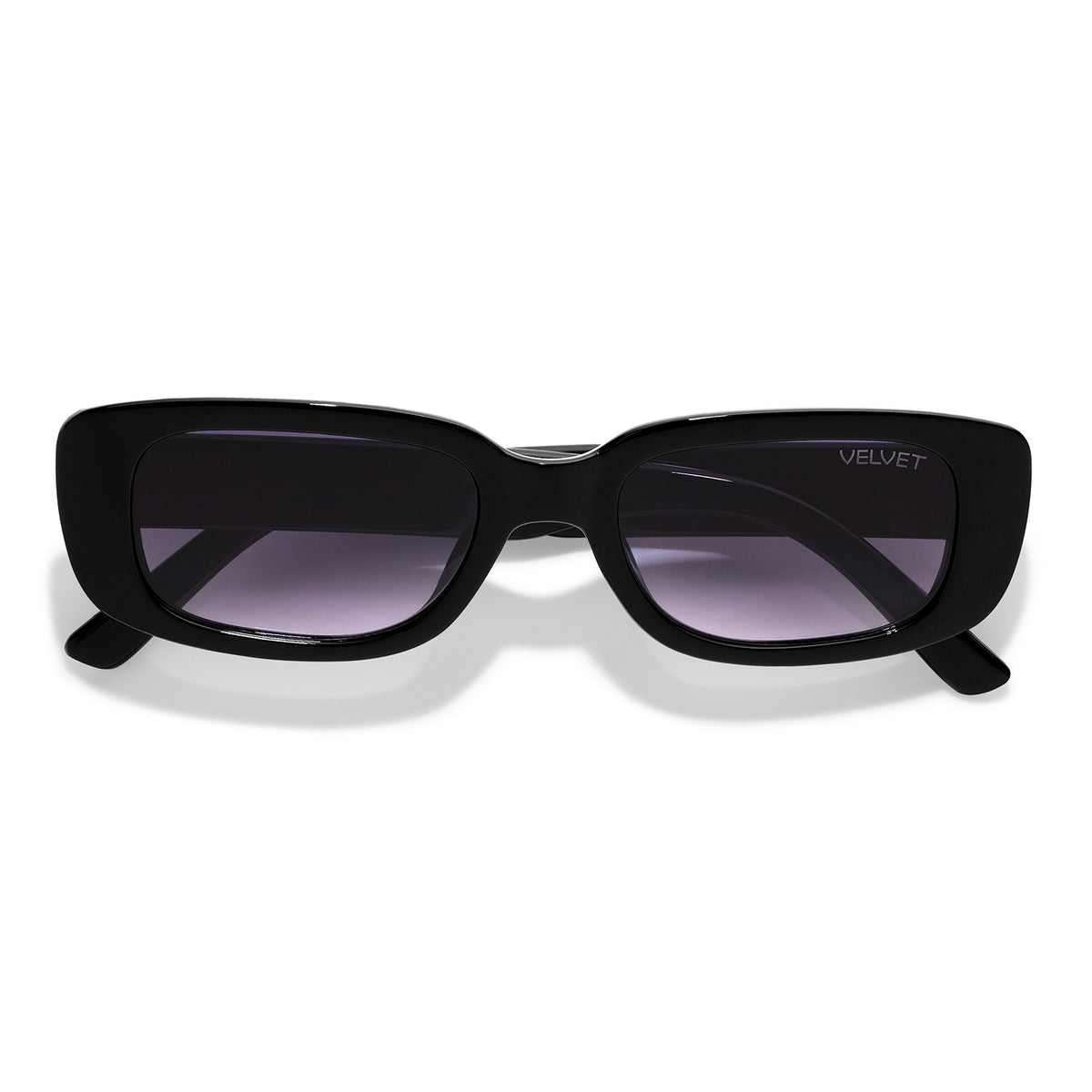 Velvet Eyewear Twiggy black polarized sunglasses, front view