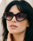 Rosa for Women by Velvet Eyewear. Best for Oval, Square, and Heart Face Shapes. Winter, Summer, and Spring Palette. Woen by our model, Heather.