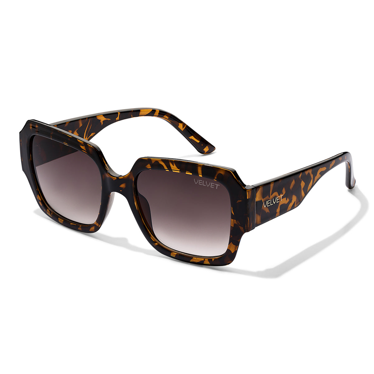 Velvet Eyewear Angel tortoise sunglasses, three-quarter view