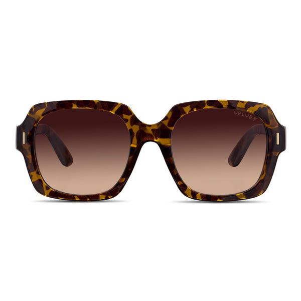 Ann Taylor Brown Tortoise Shell Curved Square Sunglasses w/Case + Clean Cloth $_12.JPG?set_id=880000500F main image 3